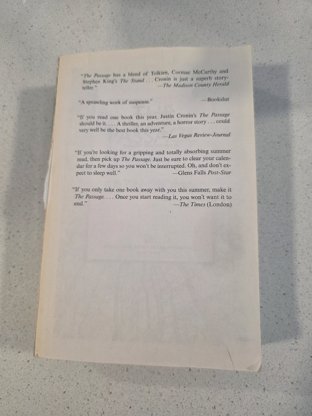 Paperback Book - The passage